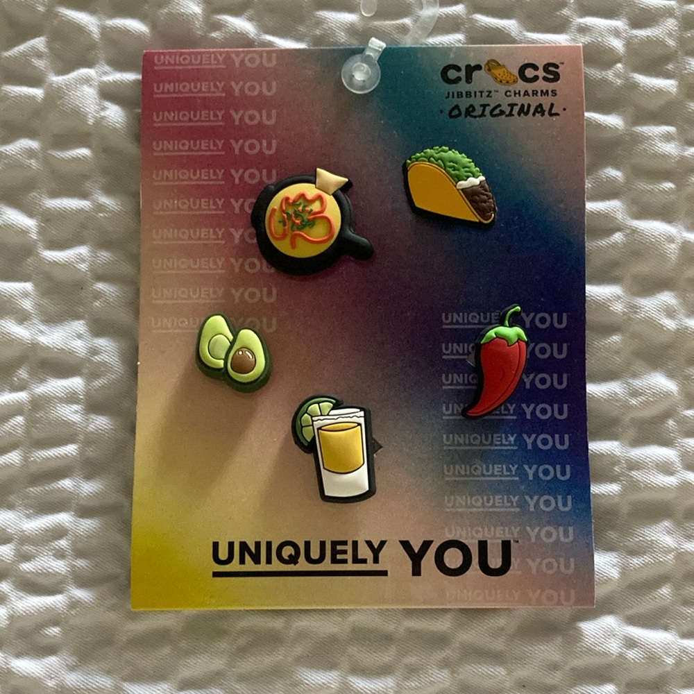 Croc Tacos! 
Crocs Jibbitz Charms Set- Taco Tuesday